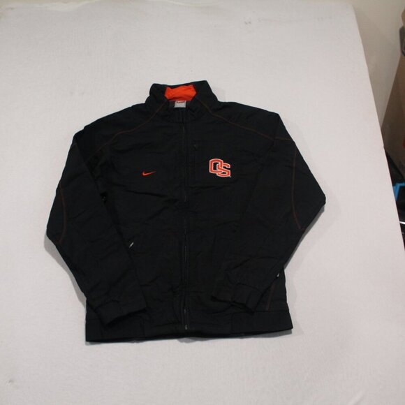 Nike Team Black Men Jacket Oregon State Mock Neck Size Medium - Picture 1 of 9